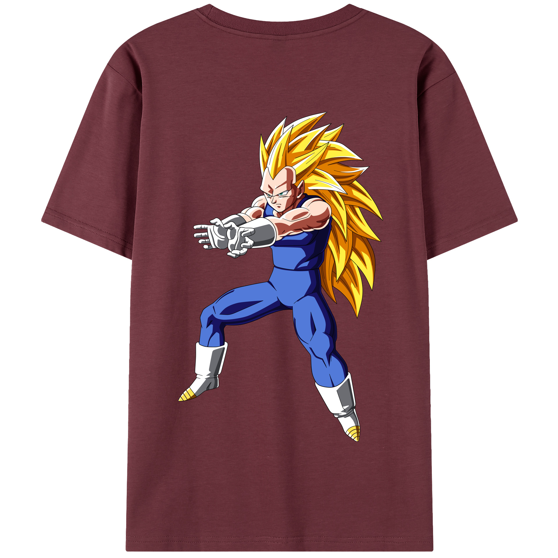 （画像用） ドラゴンボール ベジータ四世（Bejīta Yonsei）DRAGON BALL Vegeta IV 綿100％半袖Tシャツ（背面プリント）